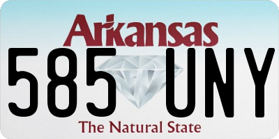 AR license plate 585UNY