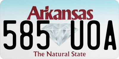 AR license plate 585UOA