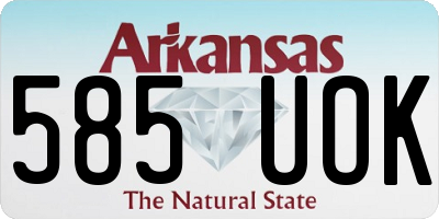 AR license plate 585UOK