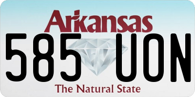 AR license plate 585UON