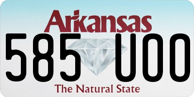 AR license plate 585UOO