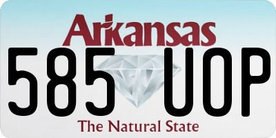 AR license plate 585UOP