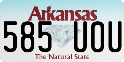 AR license plate 585UOU