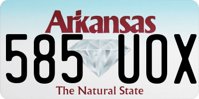 AR license plate 585UOX