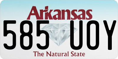 AR license plate 585UOY