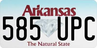 AR license plate 585UPC