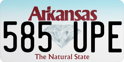 AR license plate 585UPE
