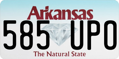 AR license plate 585UPO