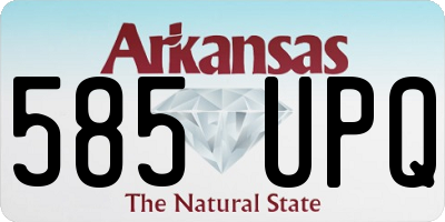 AR license plate 585UPQ