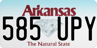 AR license plate 585UPY