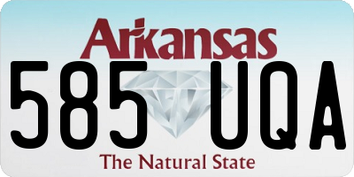 AR license plate 585UQA