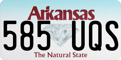AR license plate 585UQS