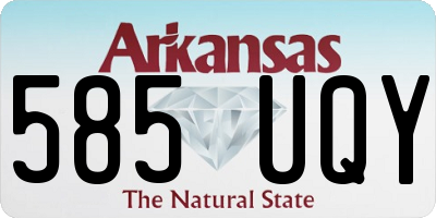 AR license plate 585UQY