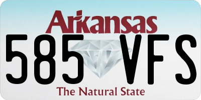 AR license plate 585VFS