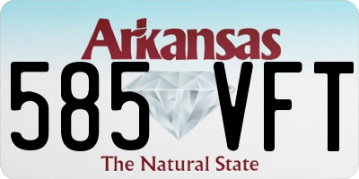 AR license plate 585VFT
