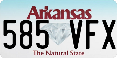 AR license plate 585VFX