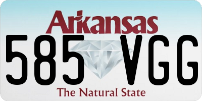 AR license plate 585VGG