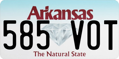 AR license plate 585VOT