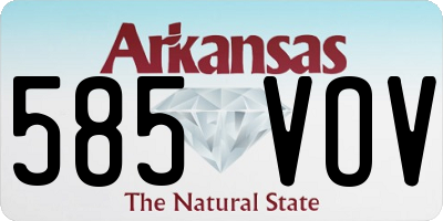 AR license plate 585VOV