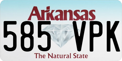 AR license plate 585VPK