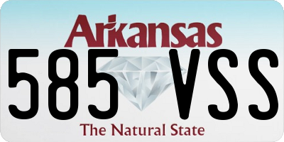 AR license plate 585VSS