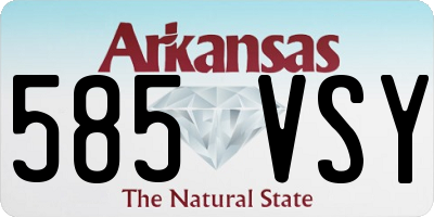 AR license plate 585VSY