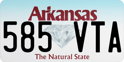 AR license plate 585VTA