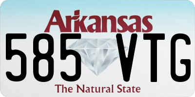 AR license plate 585VTG