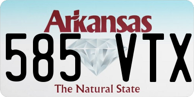 AR license plate 585VTX