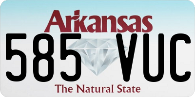 AR license plate 585VUC