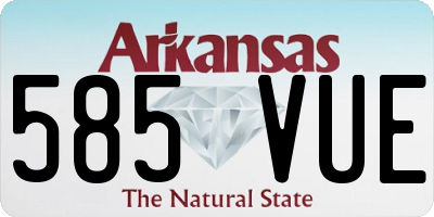 AR license plate 585VUE