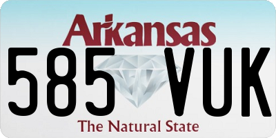 AR license plate 585VUK