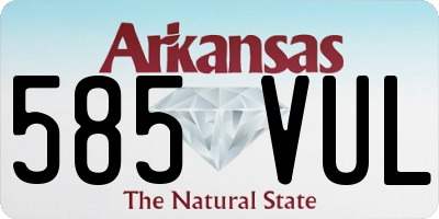 AR license plate 585VUL