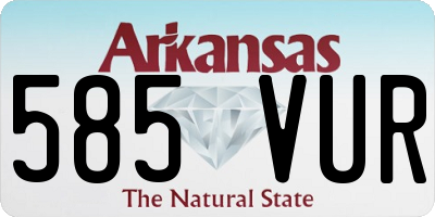 AR license plate 585VUR