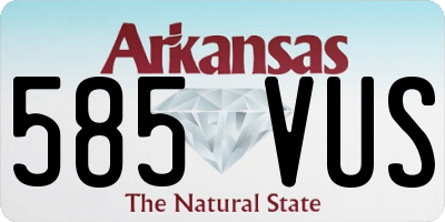 AR license plate 585VUS