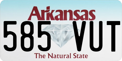 AR license plate 585VUT