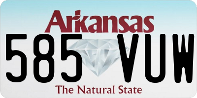 AR license plate 585VUW