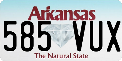 AR license plate 585VUX