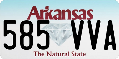AR license plate 585VVA
