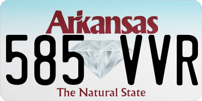 AR license plate 585VVR