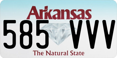 AR license plate 585VVV