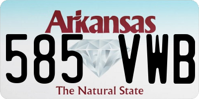 AR license plate 585VWB