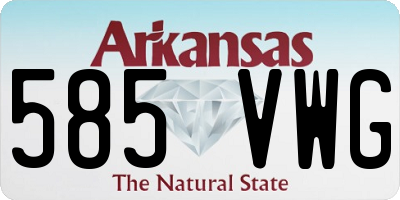 AR license plate 585VWG