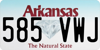 AR license plate 585VWJ