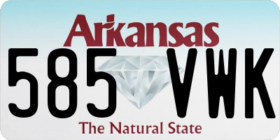 AR license plate 585VWK