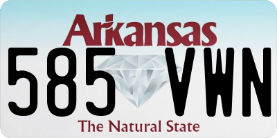 AR license plate 585VWN