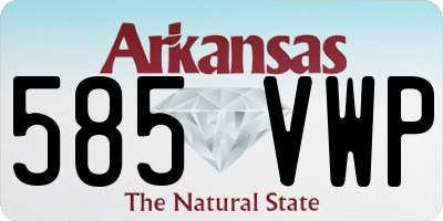 AR license plate 585VWP