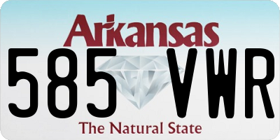 AR license plate 585VWR