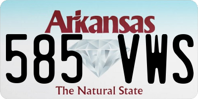 AR license plate 585VWS