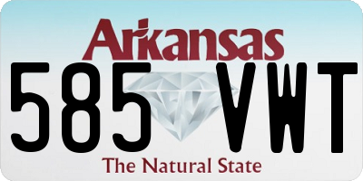 AR license plate 585VWT